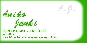 aniko janki business card